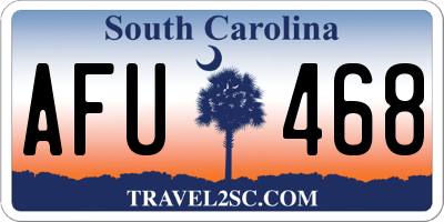 SC license plate AFU468