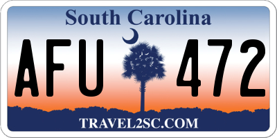 SC license plate AFU472