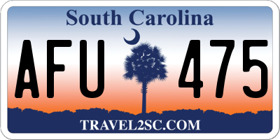 SC license plate AFU475