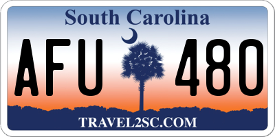SC license plate AFU480