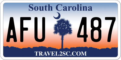 SC license plate AFU487