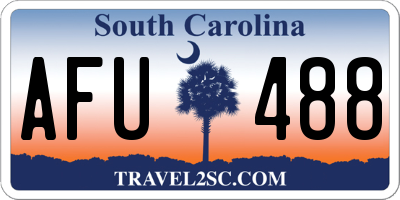 SC license plate AFU488