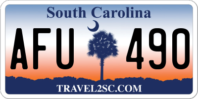 SC license plate AFU490