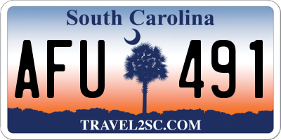 SC license plate AFU491