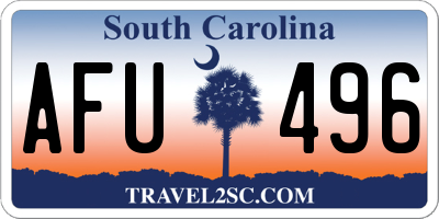 SC license plate AFU496