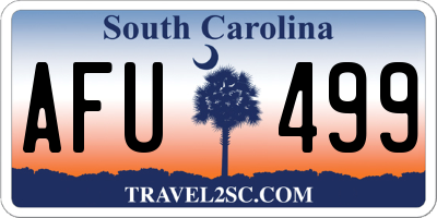 SC license plate AFU499