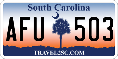 SC license plate AFU503