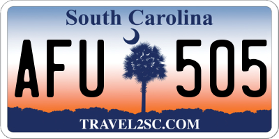 SC license plate AFU505