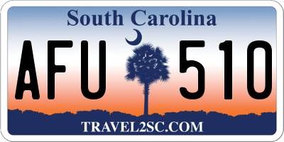 SC license plate AFU510