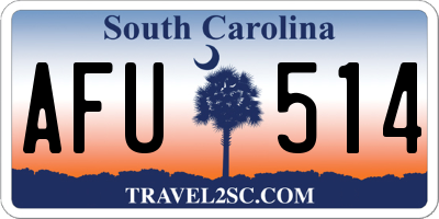 SC license plate AFU514
