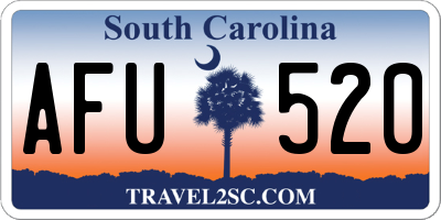 SC license plate AFU520