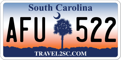 SC license plate AFU522