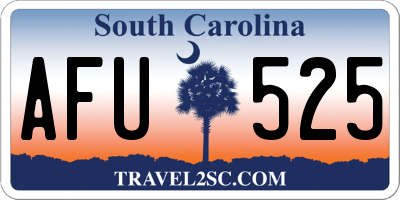 SC license plate AFU525