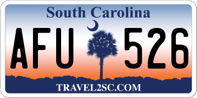 SC license plate AFU526