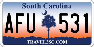 SC license plate AFU531