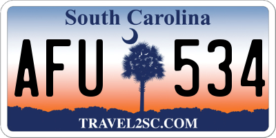 SC license plate AFU534