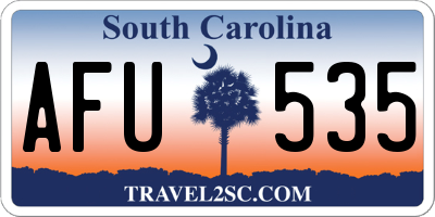 SC license plate AFU535