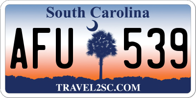 SC license plate AFU539