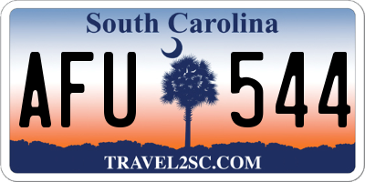 SC license plate AFU544