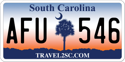 SC license plate AFU546