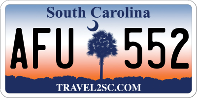 SC license plate AFU552