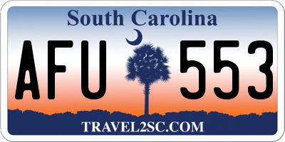 SC license plate AFU553
