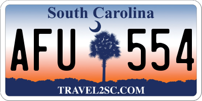 SC license plate AFU554