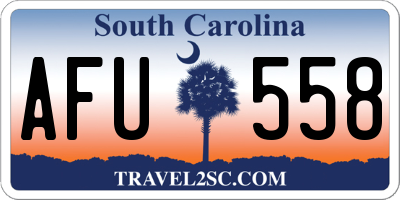 SC license plate AFU558