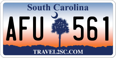SC license plate AFU561