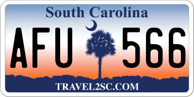 SC license plate AFU566