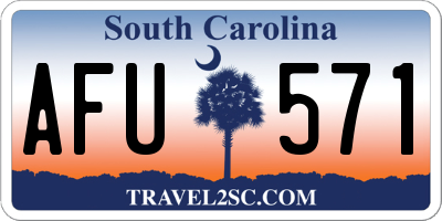 SC license plate AFU571