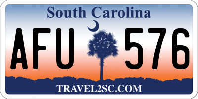 SC license plate AFU576