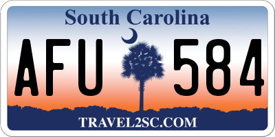 SC license plate AFU584