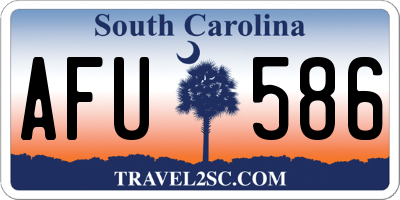 SC license plate AFU586