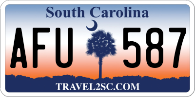 SC license plate AFU587