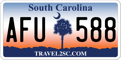 SC license plate AFU588