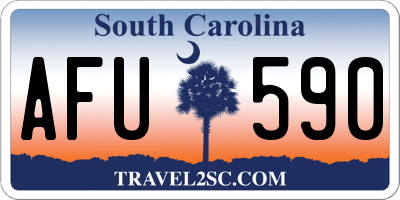 SC license plate AFU590