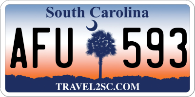 SC license plate AFU593