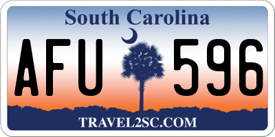 SC license plate AFU596