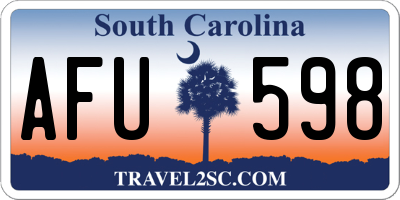 SC license plate AFU598