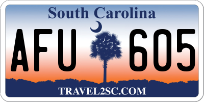 SC license plate AFU605
