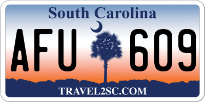 SC license plate AFU609