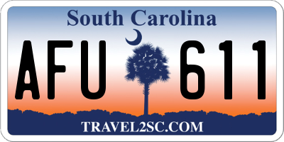 SC license plate AFU611