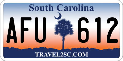 SC license plate AFU612