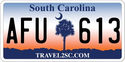 SC license plate AFU613