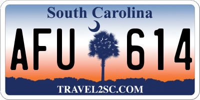 SC license plate AFU614