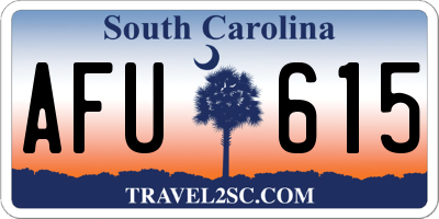 SC license plate AFU615