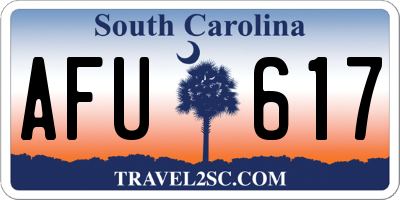 SC license plate AFU617