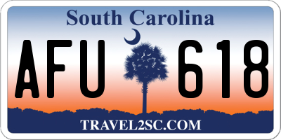 SC license plate AFU618