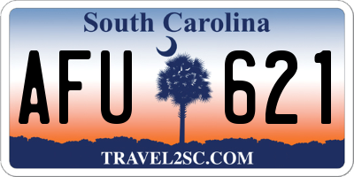 SC license plate AFU621